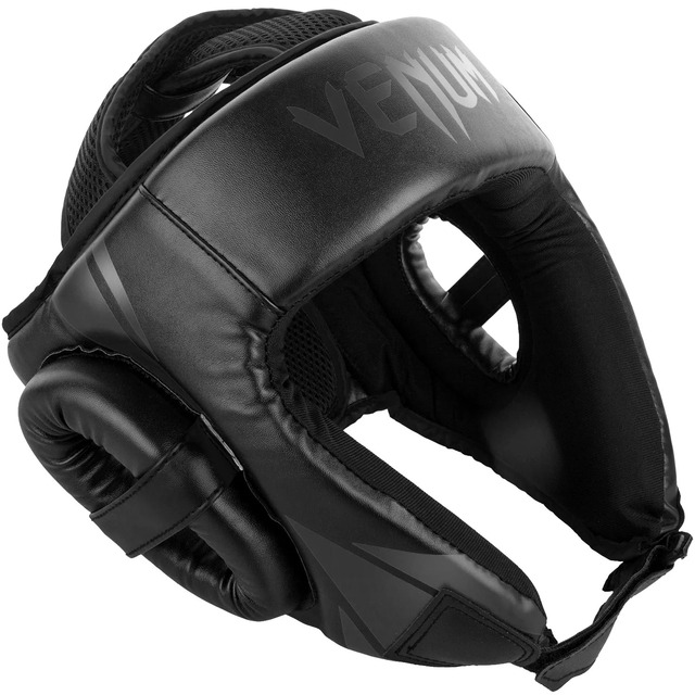 Venum Challenger Open Face Headgear - Black/Black