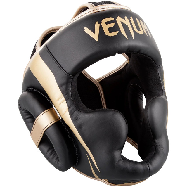 Venum Elite Headgear - Black/Gold