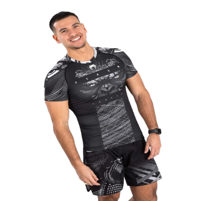 Venum Gorilla Jungle Rashguards Short Sleeves - Black/W...