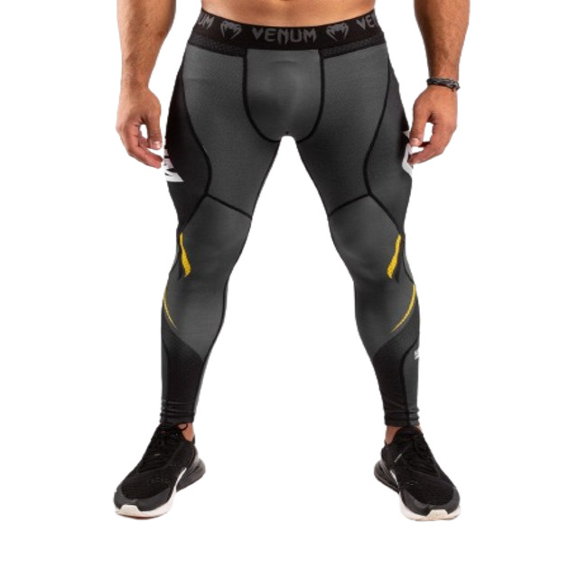 Venum ONE FC Impact Compresssion Tights - Grey/Yellow