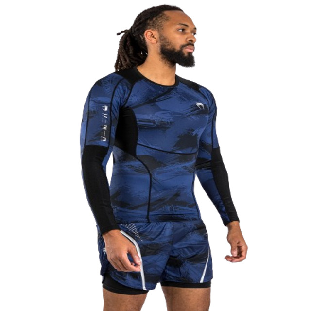 Venum Electron 3.0 Short Sleeve Rashguard - Navy