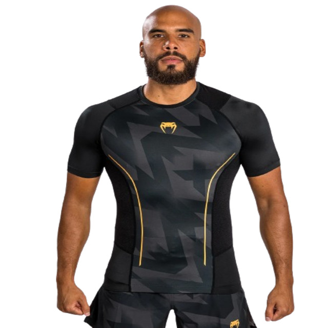 Venum Razor Rashguard Short Sleeves - Black/Gold