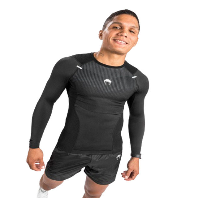 Venum Biomecha Rashguard Long Sleeves - Black/Grey