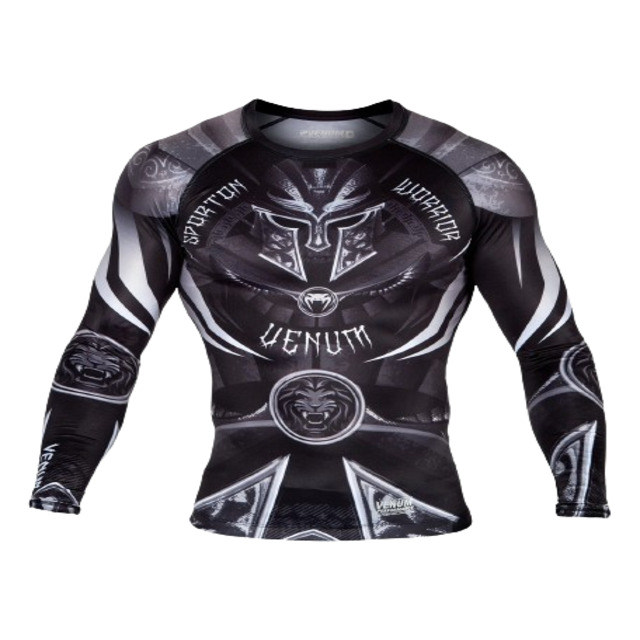 Venum Gladiator 3.0 Rashguard - Long Sleeves - Black/Wh...