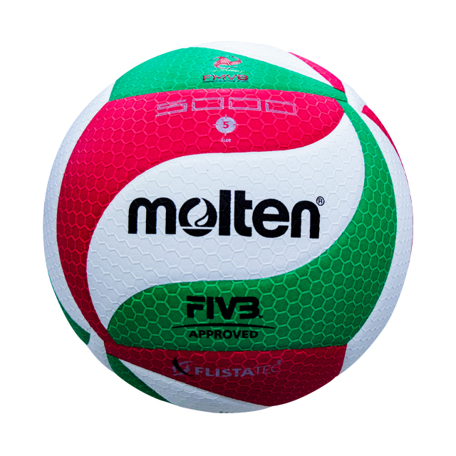 BALON VOLEIBOL MOLTEN V5M5000 FLISTATEC TRICOLOR N.5