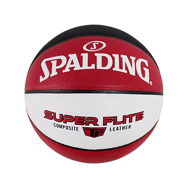 BALON BASQUETBOL SPALDING SUPERFLITE RED/WHITE PIEL COM...