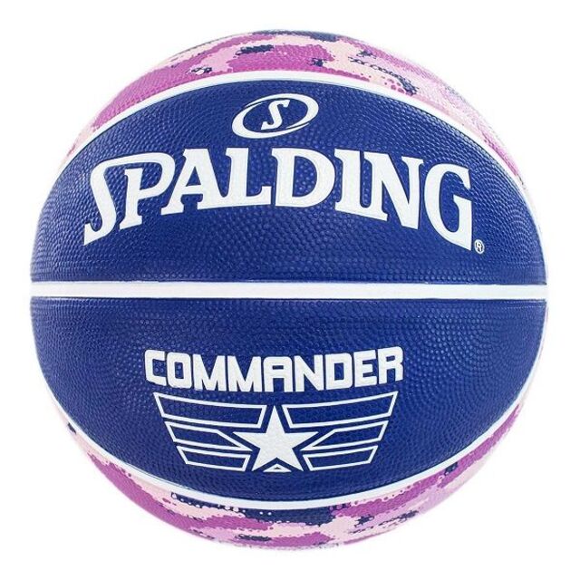 BALON BASQUETBOL SPALDING COMMANDER PURPLE/PINK PIEL CO...