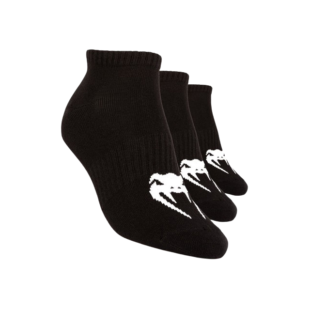 Venum Classic Footlet Sock - set of 3 - Black/White