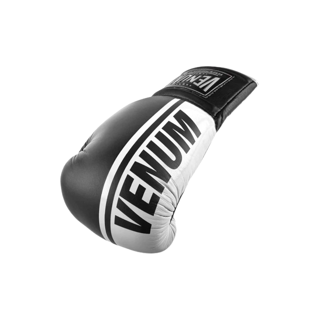 Venum Shield Pro Boxing Gloves - With Laces - Black/Whi...