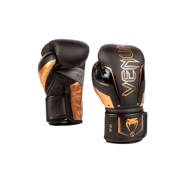 Venum Elite Evo Boxing Gloves - Black/Bronze