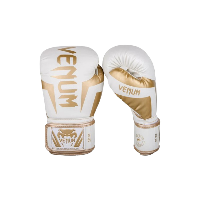 Venum Elite Boxing Gloves - White/Gold