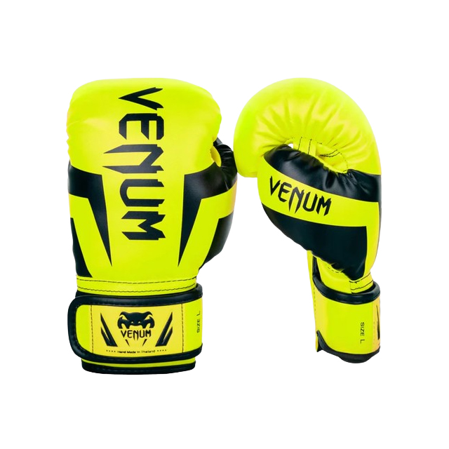 Venum Kids Elite Boxing Gloves, Neo Yellow