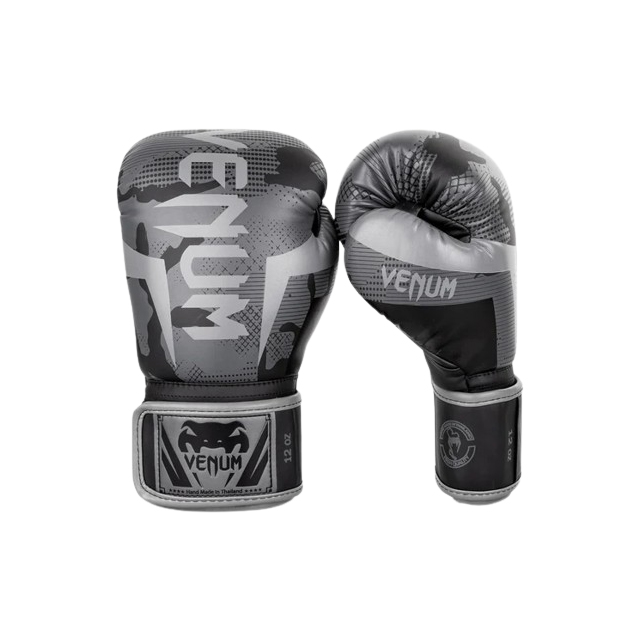 Venum Elite Boxing Gloves - Black/Dark camo