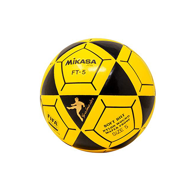 BALON DE FUTBOL MIKASA FT5A AMARILLO/NEGRO N.5