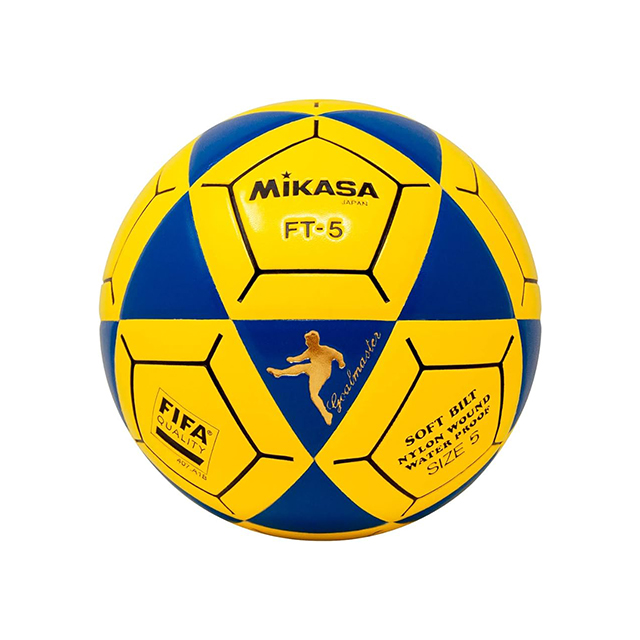 BALON DE FUTBOL MIKASA FT5A AMARILLO/AZUL N.5