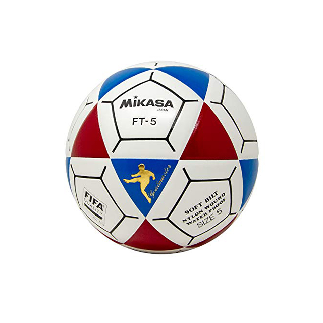 BALON DE FUTBOL MIKASA FT5A BLANCO/ROJO/AZUL N.5