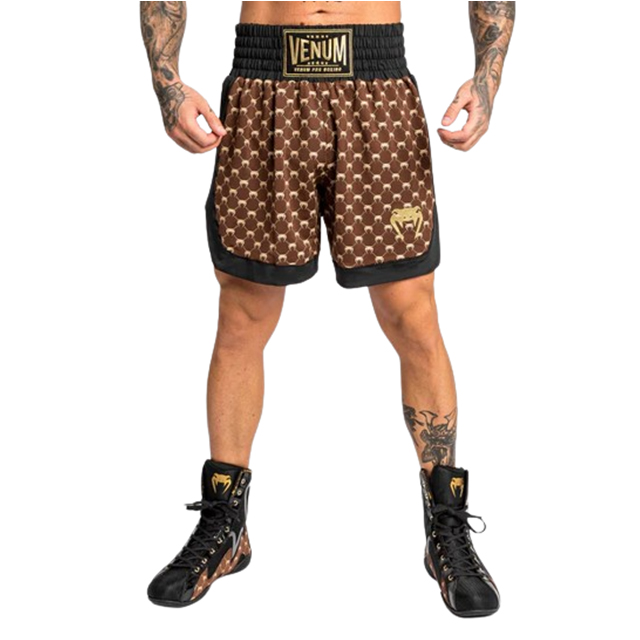 Venum Monogram Boxing Short - Black/Brown