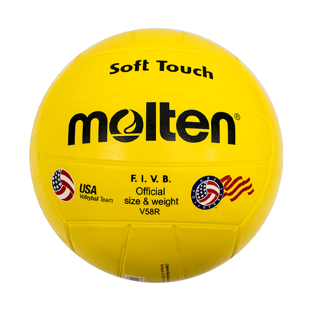 BALON VOLEIBOL MOLTEN V58R HULE NATURAL AMARILLO N.5