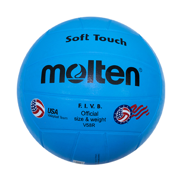 BALON VOLEIBOL MOLTEN V58R HULE NATURAL AZUL N.5