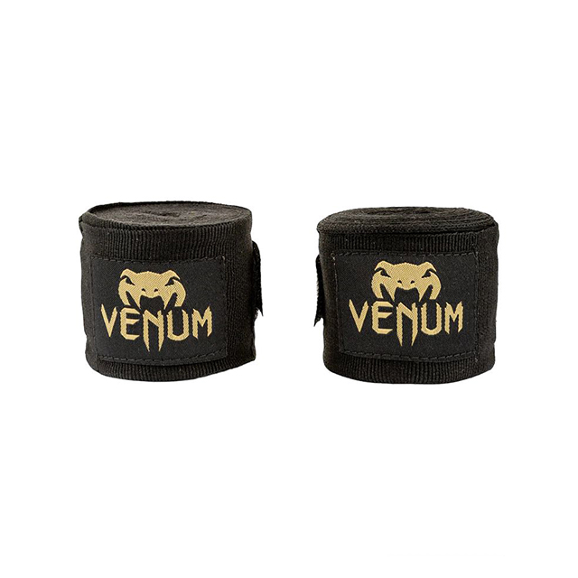 Venum Kontact Boxing Hand Wraps - Black/Gold - 98 in